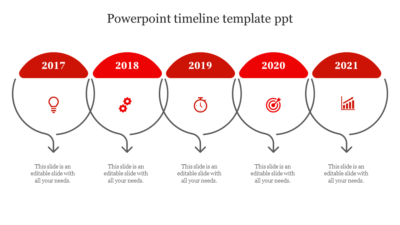 powerpoint timeline template ppt-Red